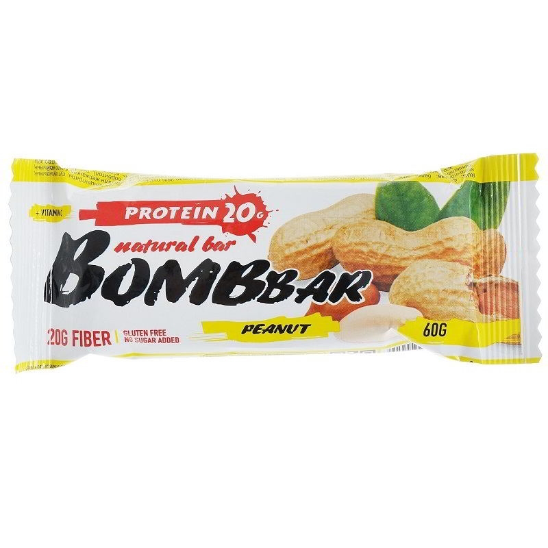 BOMBBAR протеиновый батончик 60 гр арахис BOMBBAR
