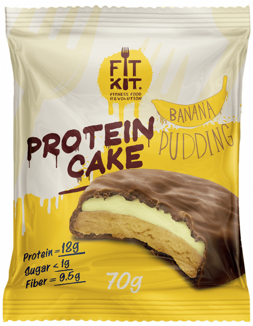 Печенье протеиновое "FitKit" Банановый пудинг, 70 гр FitKit