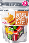 Карамель леденцовая "Подушечки" со вкусом фруктов без сахара 80гр Lenco
